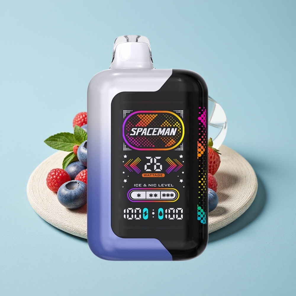 SMOK SPACEMAN SP40000 Zero Nic Disposable 20ml 0% Nikotin Dual Meshed Coil Blauer Razz Eis SMOK SPACEMAN SP40000 Zero Nic Disposable 20ml 0% Nikotin Dual Meshed Coil Blauer Razz Eis