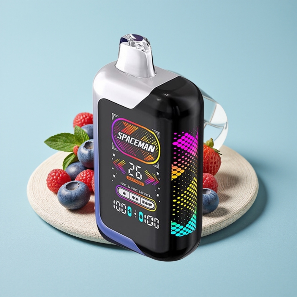 SMOK SPACEMAN SP40000 Zero Nic Disposable 20ml 0% Nikotin Dual Meshed Coil Blauer Razz Eis