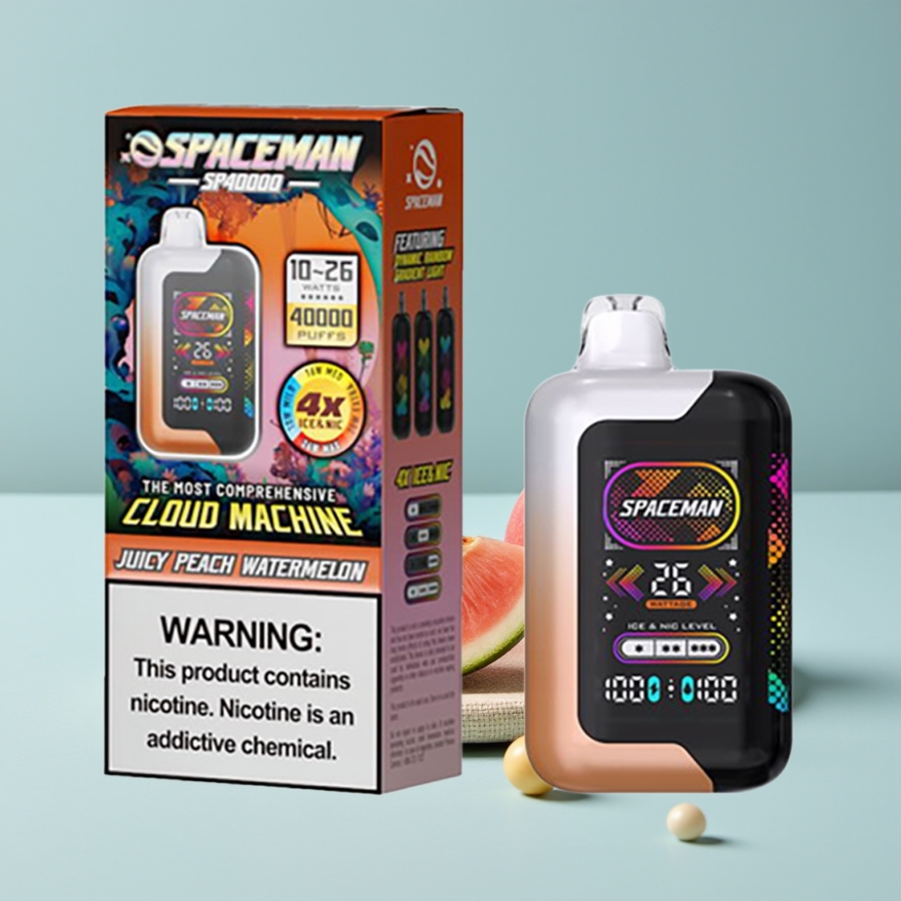 SMOK Spaceman SP40000 Zero Nicotine Disposable mit 20ml und 1000mAh Juicy Peach Watermelon